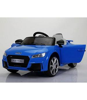 Coche Eléctrico Infantil Audi TTRS, 12v, Mando RC, Ruedas Goma, Asiento Polipiel, Color Azul - ACJE1198-blue